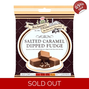 Buchanan's Salted Caramel Dipped Fudge - 150g Bag - Buchanans Scottish
